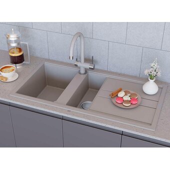  Кухонная мойка Omoikiri Kitagawa 100-2-GR leningrad grey 