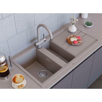  Кухонная мойка Omoikiri Kitagawa 100-2-GR leningrad grey 
