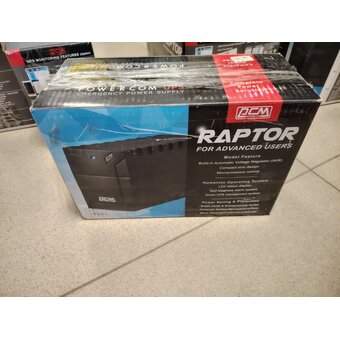  УЦ ИБП Powercom Raptor RPT-600A Euro (плохая упаковка, износ емкости АКБ, замена силовой платы) 