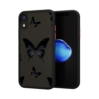  Чехол DesignOnCase для iPhone XR (Айфон ХР), противоударный, с защитой камеры, Бабочки ч/б 
