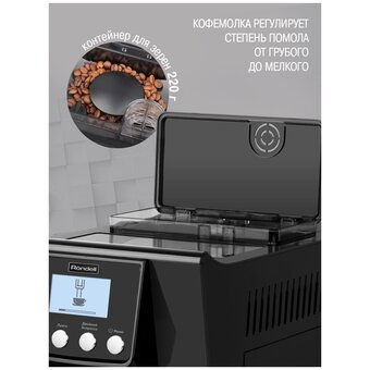  Кофемашина Rondell 1103-RE-01 (RDE-1103) черный 