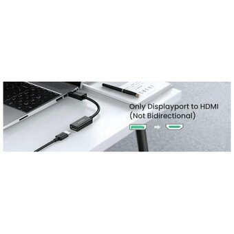  Кабель UGREEN MM137 70694 DP To HDMI Female Converter 4K*2K 60HZ 25cm Black 