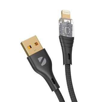  USB кабель Deppa 72501 Crystal USB-Lightning Black (1м) 