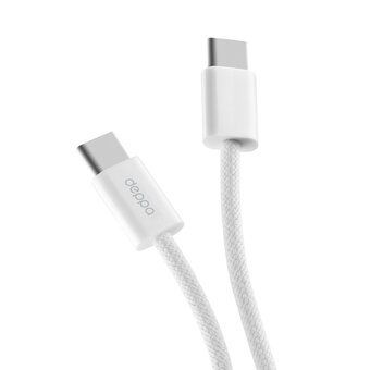  USB кабель Deppa 72556 Original XL USB Type-C-USB Type-C,100Вт White (2м) 