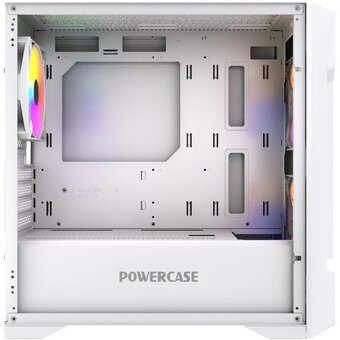  Корпус Powercase Mistral Micro X3W ARGB (CMMXW-A3), Tempered Glass, 3x 120mm ARGB PWM Fan, белый, mATX 