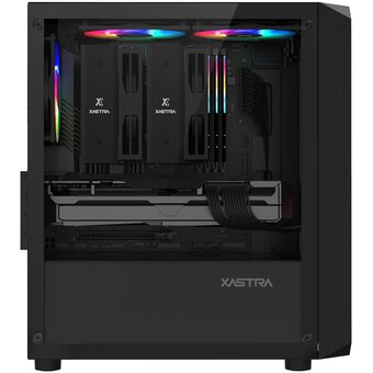  Корпус XASTRA A303M 3FRGB Black (A303M-2FC14F-1FC12F) mATX/Mesh/ tempered glass / 2x140mm + 1x120mm FRGB fans 