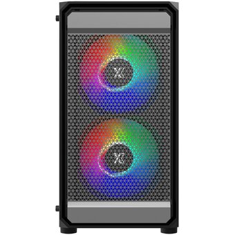  Корпус XASTRA A303M 3FRGB Black (A303M-2FC14F-1FC12F) mATX/Mesh/ tempered glass / 2x140mm + 1x120mm FRGB fans 
