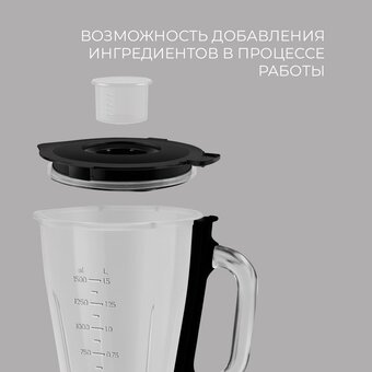  Блендер стационарный Rondell RDE-1251 (1251-RE-01) черный/серебристый 