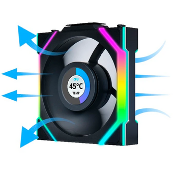  Комплект вентиляторов (3шт.) Lian Li UNI Fan SL Wireless LCD 120 Reverse Blade (G99.12RSLLCD1W3B.R0)/12RSLLCD1W3B Black/120x124,5x28мм(1.6”,PWM,ARGB) 