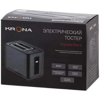  Тостер KRONA Black (КА-00007500) 2 слота 