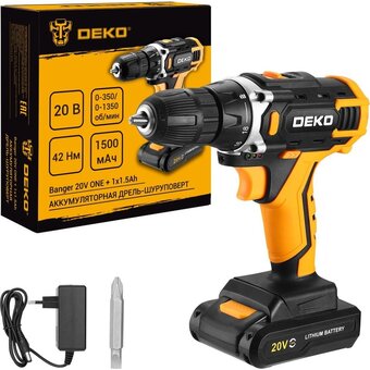  Дрель-шуруповерт DEKO Banger 20V One+ (083-1042) 20В, 1x1.5Ач 