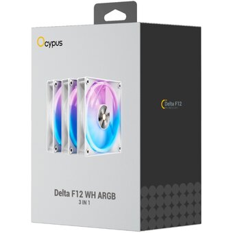  Вентилятор Ocypus Delta F12 WH ARGB 3 IN 1 (Delta-F12-WH3AM00X-GL) 