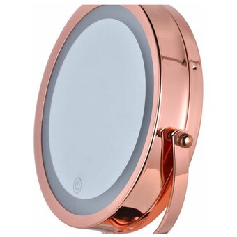  Зеркало косметическое HASTEN HAS1813 red gold 