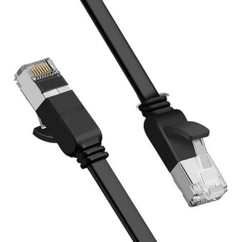  Кабель UGREEN NW101 (50185) Cat 6 U/UTP Pure Copper Ethernet Flat Cable 2m Black 