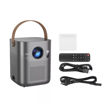  Проектор HOCO DT4 Smart full autofocus projector 720P Android version металлический серый 