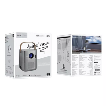  Проектор HOCO DT4 Smart full autofocus projector 720P Android version металлический серый 