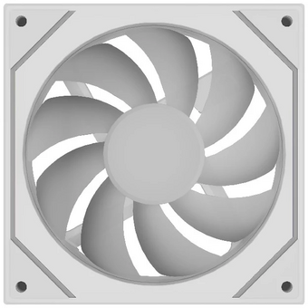 Вентилятор Powercase (M52-12W ARGB) White 120x120x25мм (PWM, 4pin PWM (M+F)+ 3pin ARGB (M+F), 600-1800 об/мин) Bulk 