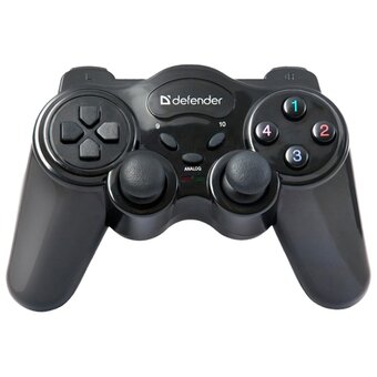  Геймпад Defender Game Master Wireless, 2.4 ГГц, D-Pad - 4, 10 кн. + 2 дж.+ analog, W 2000/XP/Vista/7 