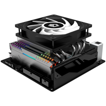  Кулер ID-COOLING IS-50 Max RGB V3 LGA1700/1200/115X/AM5/AM4 низкопрофильный высота 77mm (TDP 130W, PWM, 5 тепл.трубок, RGB FAN 120mm) BOX 