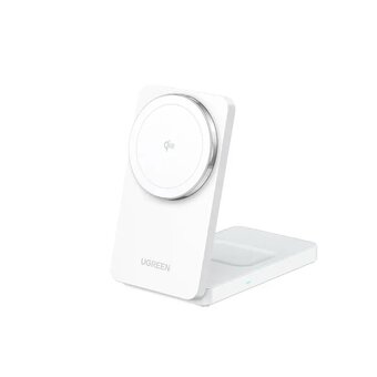  Беспроводное ЗУ UGREEN W706 (45057) 2-in-1 Wireless Charger Qi2 for Iphone 15W &AirPods White 
