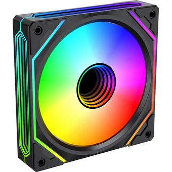  Вентилятор Bloody BD-CF120ARGB5 LCD ARGB (BD-CF120ARGB5-BK) 120х120x25 черный 4-pin 26дБ (упак. 1шт) Ret 