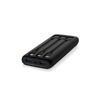  Внешний аккумулятор TTEC 2BB202S PowerSlim Trio LCD 10.000mAh PD 22,5W Powerbank withTrio Cable Black 