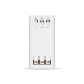  Внешний аккумулятор TTEC 2BB203B PowerSlim Trio LCD 20000mAh PD 22,5W Powerbank with Trio Cable White 