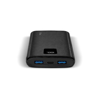  Внешний аккумулятор TTEC 2BB202S PowerSlim Trio LCD 10.000mAh PD 22,5W Powerbank withTrio Cable Black 