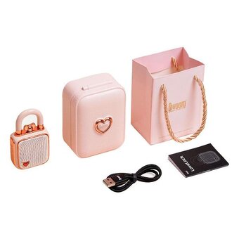  Портативная колонка Divoom LoveLock розовая 