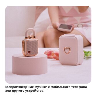  Портативная колонка Divoom LoveLock розовая 