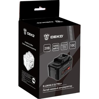 АКБ DEKO R-UNV6.0 Ultra+ (083-1019) Li-ion, 20В, 6.0А*ч 