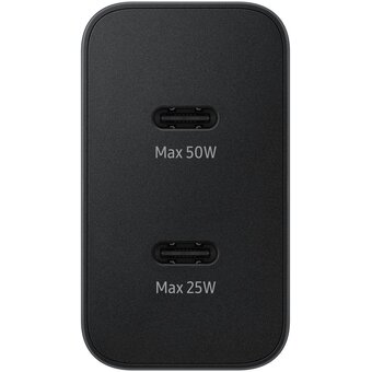  СЗУ SAMSUNG EP-T5020XBEGEU +кабель 50W 2xUSB-C Черный 
