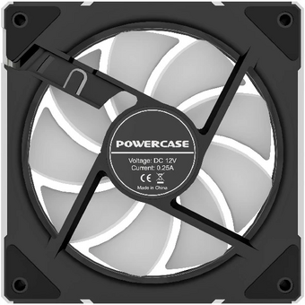  Вентилятор Powercase (M61-12 ARGB) Black 120x120x25мм (PWM, 4pin PWM (M+F)+ 3pin ARGB (M+F), 600-1500 об/мин) Bulk 