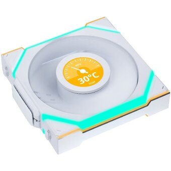  Комплект вентиляторов (3шт.) Lian Li UNI Fan SL Wireless LCD 120 (G99.12SLLCD1W3W.R0)/12SLLCD1W3W White/120x124,5x28мм (1.6” LCD,PWM,ARGB,1900 об/мин) 