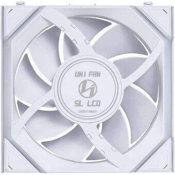  Комплект вентиляторов (3шт.) Lian Li UNI Fan SL Wireless LCD 120 (G99.12SLLCD1W3W.R0)/12SLLCD1W3W White/120x124,5x28мм (1.6” LCD,PWM,ARGB,1900 об/мин) 
