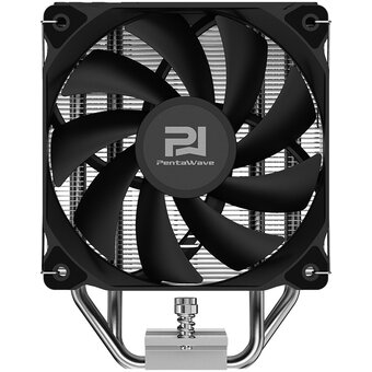  Кулер PentaWave PC-Z04C SRB LGA115X/1200/1700/1851/AM4/AM5 (TDP 220W, 1*120mm PWM Fan, 4 тепловые трубки 6мм, 600-1950RPM, 12-32,6dBa) 