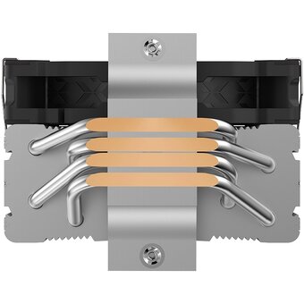  Кулер PentaWave PC-Z04C SRB LGA115X/1200/1700/1851/AM4/AM5 (TDP 220W, 1*120mm PWM Fan, 4 тепловые трубки 6мм, 600-1950RPM, 12-32,6dBa) 