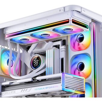  Вентилятор JONSBO ZB-120WR 120х120х28мм Reverse (PWM, ARGB LED, 700-2400об/мин, белый) Retail 