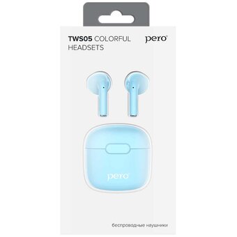  Наушники PERO TWS05 Colorful (PTWS05LB) Light Blue 