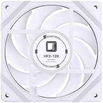  Вентилятор JONSBO HF2-120W 120х120х25мм (PWM, ARGB LED, 800-2200об/мин, белый) Retail 