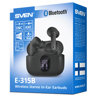  Наушники bluetooth TWS SVEN E-315B черный 