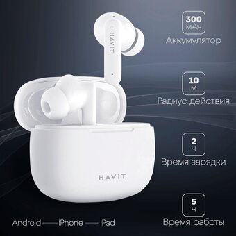  Наушники HAVIT TW967 White 
