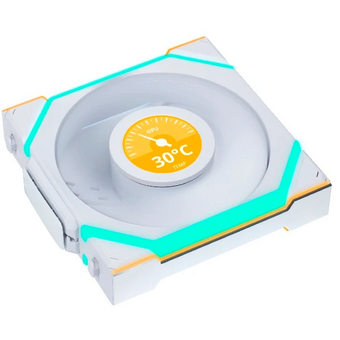  Вентилятор Lian Li UNI Fan SL Wireless LCD 120 Reverse Blade (G99.12RSLLCD1W1W.R0)/12RSLLCD1W1W White/120x124,5x28мм(1.6” LCD, PWM, ARGB, 1900 об/мин) 
