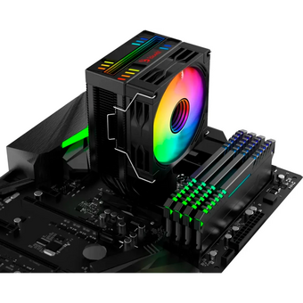  Кулер Bloody BD-AC150-ARGB1 ARGB (BD-AC150-ARGB1-BK) Soc-AM5/AM4/1200/1700/1851 черный 4-pin 11-23dB Al+Cu LCD 150W 365gr Ret 