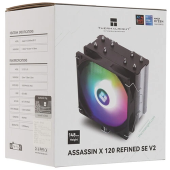  Кулер Thermalright Assassin X 120 Refined SE V2 (TRAX120RSEV2) LGA115X/1200/1700/AM4/AM5 (120mm PWM Fan, 4 тепл. трубки 6мм) 