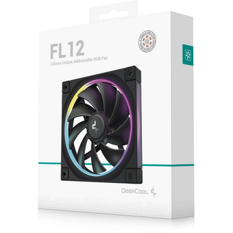  Вентилятор Deepcool FL12 (R-FL12-BKAPN1-G) ARGB 120х120x25 черный 4-pin Ret 
