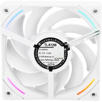  Вентилятор Thermalright TL-K12W (TRTLK12W) / ARGB / 120mm PWM 