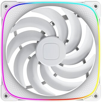  Комплект вентиляторов (3 шт.) Geometric Future Squama 2503W-14 Triple Pack (1F2503W314000) / 140mm, PWM, 2400 RPM, 91.15 CFM, 34.0 dBA, 5V ARGB, White 