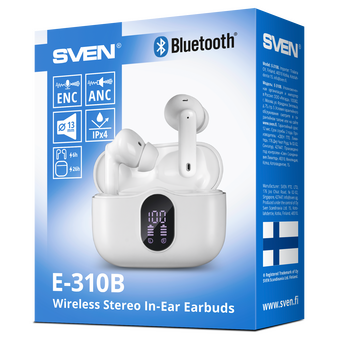  Наушники bluetooth TWS SVEN E-310B белый 