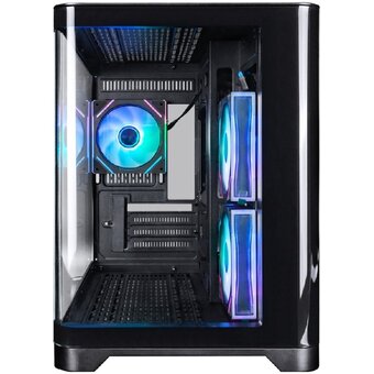  Корпус 1STPLAYER Uview UV6 ARGB Black (UV6-BK-2FC7R-1FC7) / mATX / 3x120mm ARGB fans 